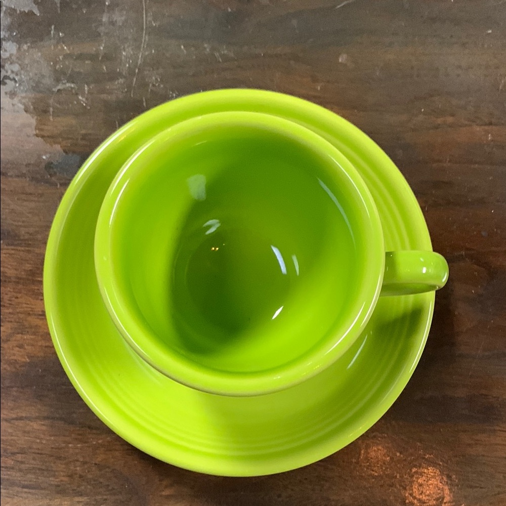 Fiesta Limegrass (Retired Color) Cup & Saucer - Picture 2 of 4